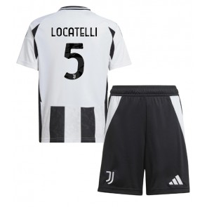 Juventus Manuel Locatelli #5 Dětské Domácí dres komplet 2024-25 Krátký Rukáv (+ trenýrky)